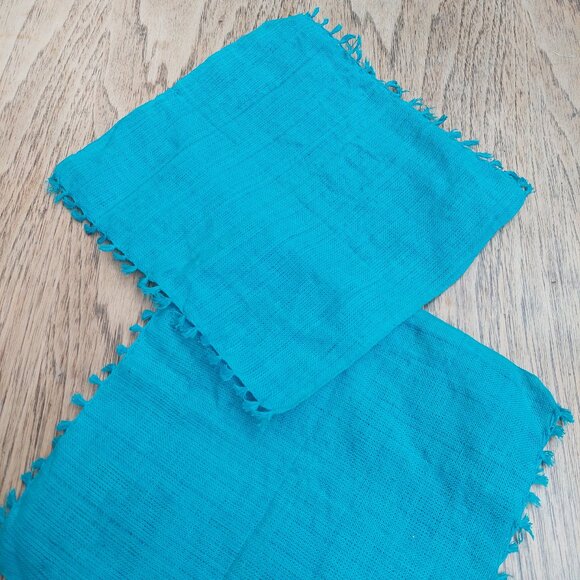 Set of two small blue linen mats - Picture 8 of 8